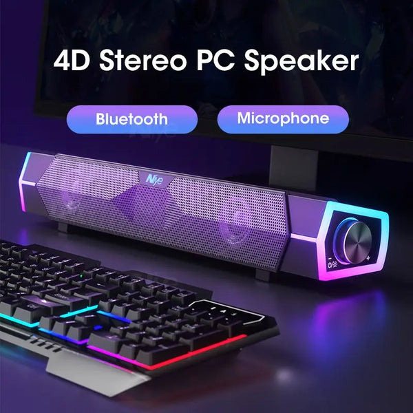 4D Stereo PC Speaker Surround  Bluetooth Wireless Computer Speakers