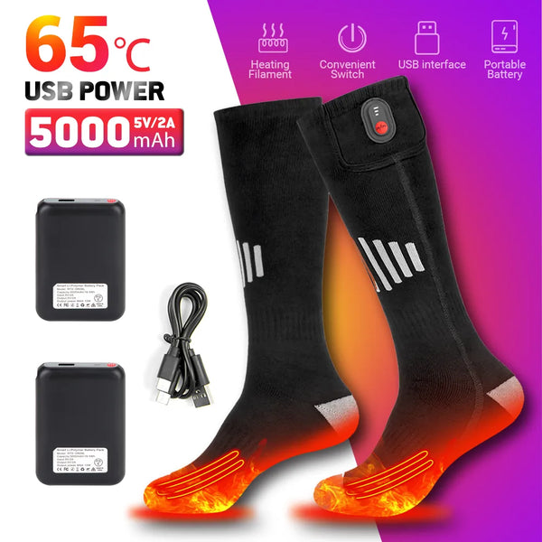New 2024 Winter Heated Socks Rechargeable